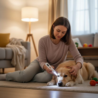 New Dog Paw Trimmer with LED Light Fully Waterproof Pet Hair Trimmer with LED Display Dog Clippers for Grooming 18mm Widen Blade